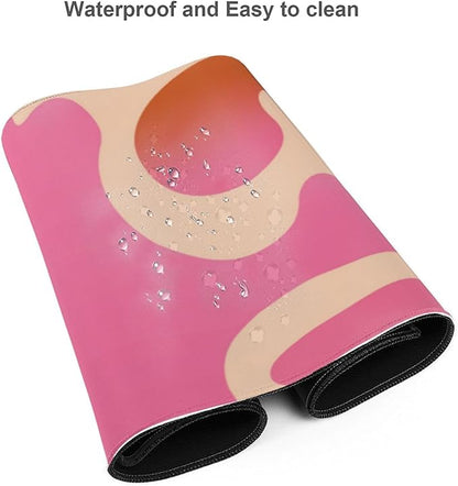 Extended Gaming Mouse Pad, Large Gaming Mouse Waterproof with Stitched Edges, Non-Slip Desktop Pad for Home and Office, Level Up Your 31.5x11.8 Inch… (Abstract Painting)