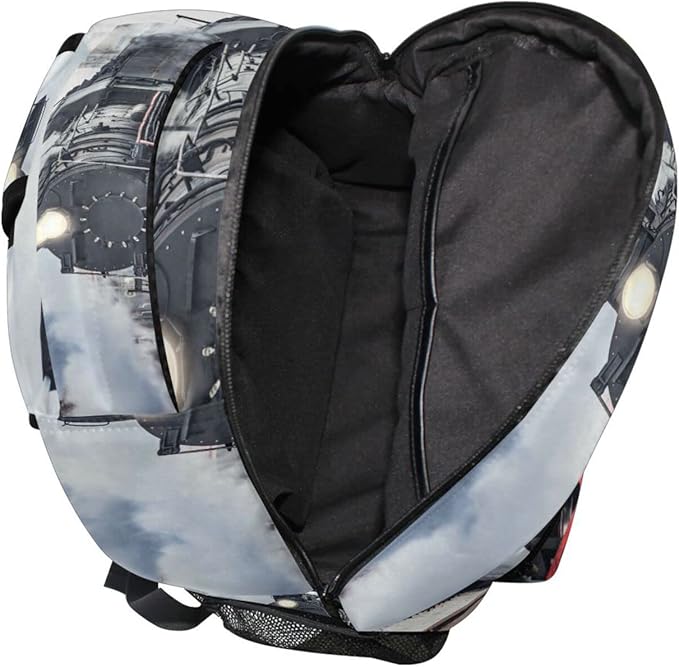 AUUXVA Custom School Backpack for Boys Kids with Name/Text Personalized Bookbag Add Your Name Customized Backpack Train School Bag Laptop Backpack Travel Camping Daypack