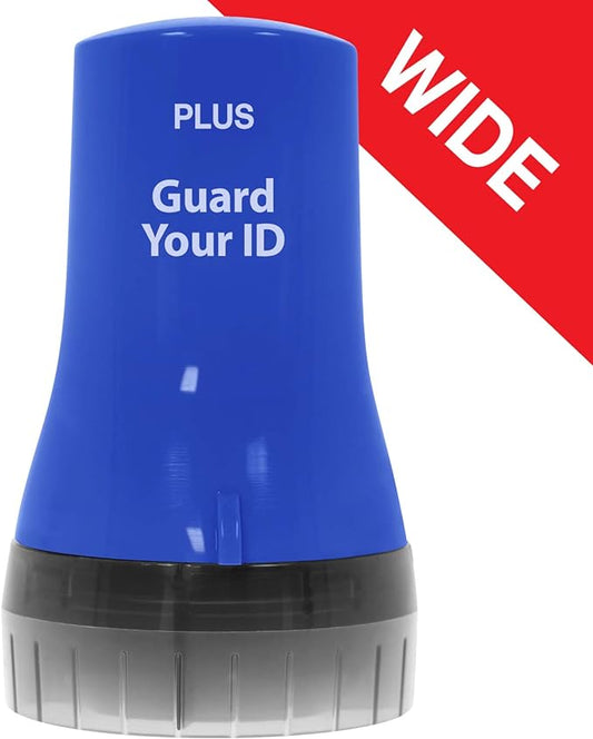 Guard Your ID ADVANCED WIDE Roller Identity Theft Prevention Security Stamp NAVY BLUE (70109)