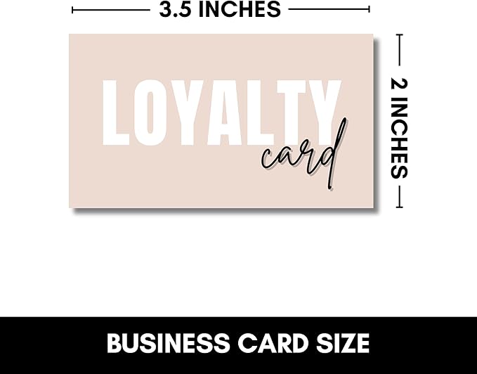 Beauty Business Loyalty Card, 10-Punch Reward System, Business Card size, 55 cards, full color high gloss front and back, UV coated, Modern design, create your own reward (Tan)