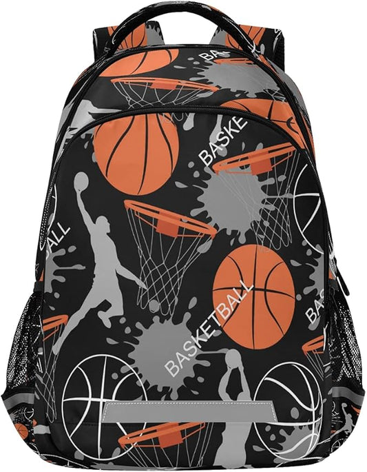 AUUXVA Sport Ball Basketball Player Backpack School Bookbag Laptop Purse Casual Daypack for Teen Girls Women Boys Men College Travel