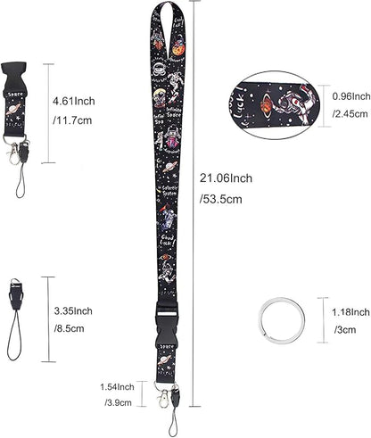 Yiflin Cute Neck Lanyard for Keys, Keychain, Wallet, ID Card Holder, with Quick Release Buckle