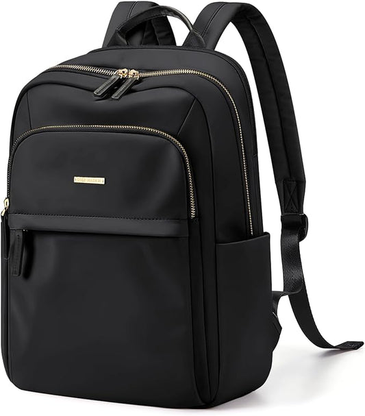 Laptop Backpack for Women Travel Work Commute Casual Daypack Backpack Purse Computer Bags Fit 14 Inch Notebook (Black)