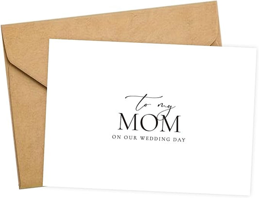 Wedding Day Card for My Mom, To My Mom On Our Wedding Day Card, Mom Of The Bride/Groom Gifts.（Mom A）