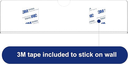 Acrylic Wall Name Plate Holder, Office Name Plate with Adhesive Tapes, Door Name Plate Wall Nameplate Clear Sign Holder Frame, 2"x8", 40 Pack