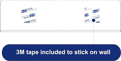 Acrylic Wall Name Plate Holder, Office Name Plate with Adhesive Tapes, Door Name Plate Wall Nameplate Clear Sign Holder Frame, 2"x8", 5 Pack