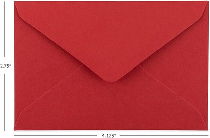 Purple Q Crafts 140 Mini Envelopes 14 Assorted Colors,Gummed closure, Gift Card, Business Card Envelopes 4"x 2.7"