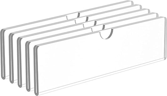 Acrylic Wall Name Plate Holder, Office Name Plate with Adhesive Tapes, Door Name Plate Wall Nameplate Clear Sign Holder Frame, 2"x8", 5 Pack