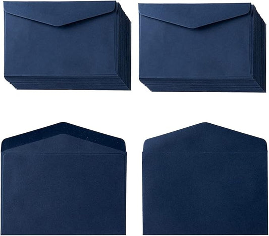 120 Pack Mini Envelopes Small Envelopes Self-Adhesive Kraft Paper Tiny Pockets for Business Cards Christmas Holiday Small Gift Cards Invitations Cards(4.13"×2.76") (Navy Blue)