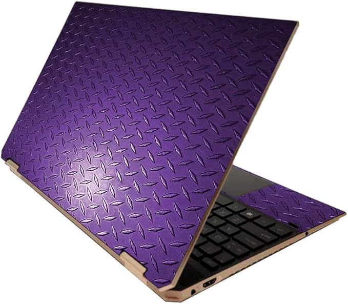 MightySkins Skin for HP Spectre x360 15" (2020) - Purple Diamond Plate | Protective, Durable, and Unique Vinyl Decal wrap Cover | Easy to Apply | Made in The USA