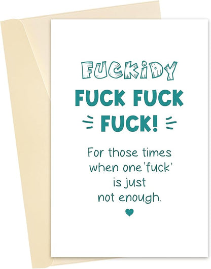 Fuck Cancer Card - Funny Cancer Encouragement & Rude Sympathy Card for Friend Fighting Illness