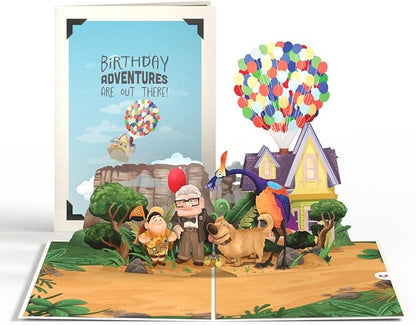 Lovepop Happy Birthday Pop-Up Card for Her and Him- 3D Disney Birthday Greeting Cards for Boys, Girls, Men, Women - Birthday Adventures - 5" x 7" Up Card - Blank Note Card & Envelope Included