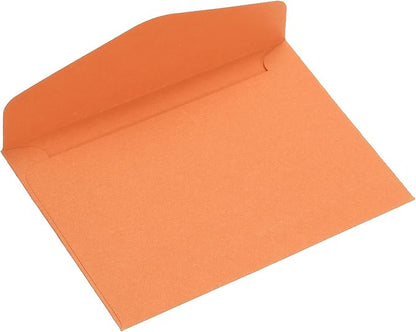 PATIKIL Mini Envelopes, 100 Pack Paper Blank Small Items Storage Business Card Holder for Greeting Note Party, Orange