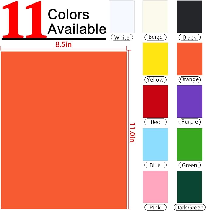 Cardstock 8.5" x 11 ",Cardstock Paper 85 lb/230 gsm,Orange Card Stock for Printer,Drawing,Gift tags,Invitations, Cards etc (Orange, 30 Sheets)