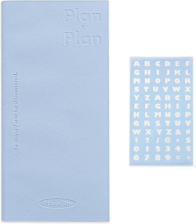 Soft Leather Pocket Notebook - 3.5" x 7.3" - to Do List Daily Planner with 160 Pages & Stickers - Ideal for Daily Plans, School, and Office Supplies (Blue)