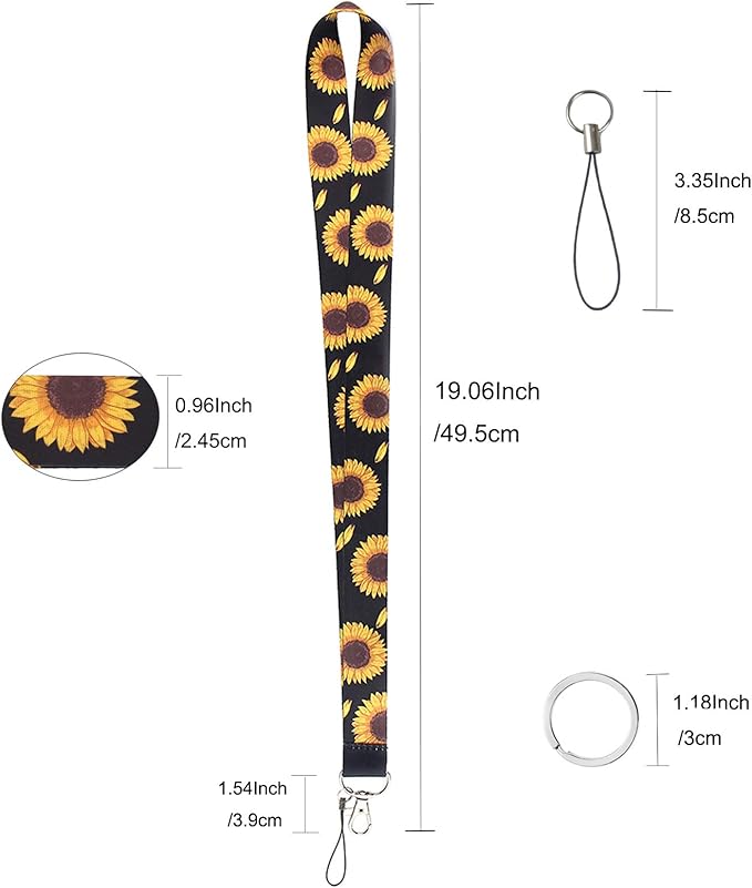 Yiflin Cute Neck Lanyard for Keys, Wallet, Id Card Holder, Cool Keychain Lanyard for Women, Men, Teacher