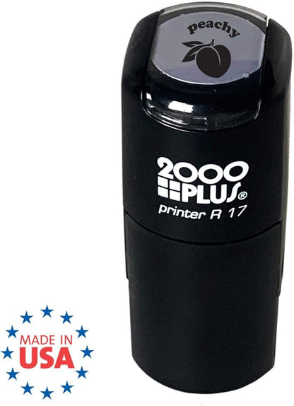 Peachy Stamp / 2000 Plus Self Inking Teacher Reward Stamper/Black Imprint Peach Fruit School Planner Worksheet Homework Test Stamp