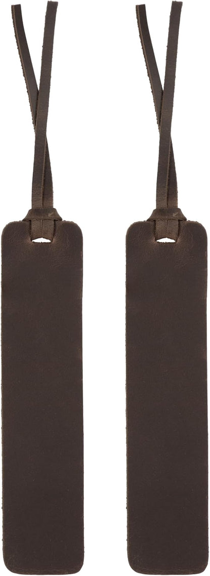 Londo Genuine Leather Handmade Bookmark (Set of 2) (Knotted, Chestnut)