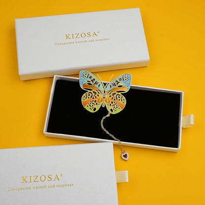 Butterfly Bookmarks for Women,Metal Bookmark,Unique Gifts Book Markers for Women Book Lovers,Teacher Appreciation Gifts,Valentine Mother's Day Christmas New Year Birthday Gift (03-Spotted)