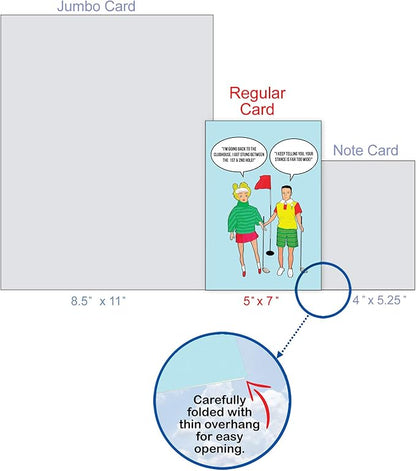 NobleWorks - Funny Happy Birthday Card with Envelope - Congrats Greeting Card for Golfers, Sports, Birthday Fun - Stung Between Holes C6964BDG