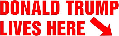 Donald Trump Lives Here Stamp - Self Inking Stamp for Trump 2024 Merchandise, Office Supplies, Election Party Decorations - Supports American Families!