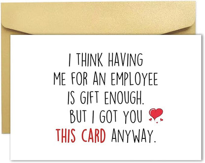 Ziwenhu Boss Day Gifts: Happy Boss Day Card, Funny & Cute Gifts for Him & Her, Going Away Gift