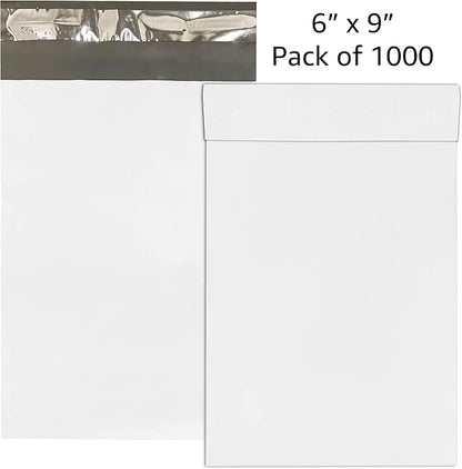 Colored Poly Mailers Pack of: (White, 6" x 9" pack of 1000) Be creative with your packaging with Colored mailers