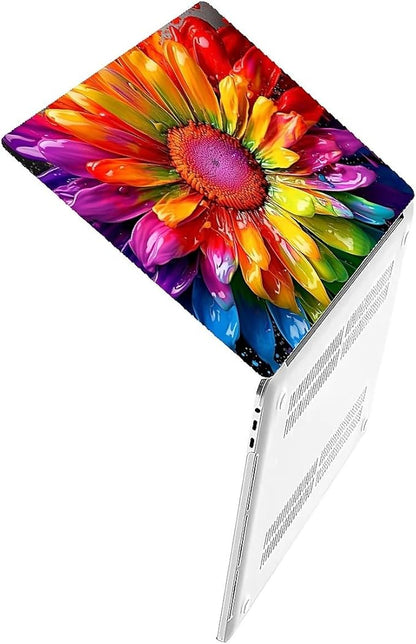 Compatible with 14.2 Inch MacBook Pro A2442/A2779, Colorful Rainbow Sunflowers Hard Plastic Shell Cover Case