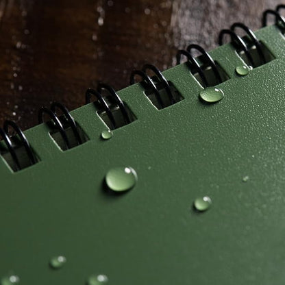 Rite in the Rain Weatherproof Top Spiral Notebook, 3" x 5", Green Cover, Universal Pattern, 6 Pack (No. 935L6)