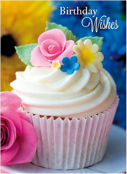 Paper Craft IG98638-RE Religious Birthday Card Assortment Box Set with Envelopes, 12 Cards, 4.75'' W x 6.5'' H, Cupcake, Kitten, Landscape, and Floral Photography