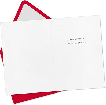 Hallmark Signature Romantic Birthday Card (Love You More Letterboard)