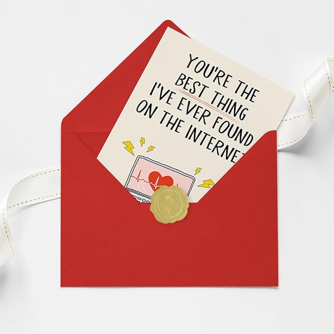 Funny Valentines Day Card for Husband,Boyfriend,men,Him,Internet Dating Birthday Card Gift, Happy Anniversary Decorations