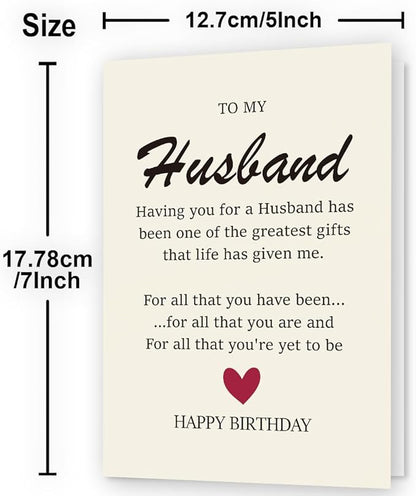 Birthday Card for Men, Husband, and Him | Happy Birthday Gifts & Decorations for Men