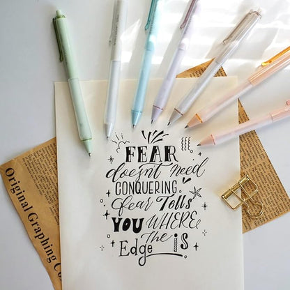 WRITECH Gel Ink Retractable Pens: Black Ink 0.7mm medium Fine Point Pen Set, Extra Smooth Tip No Bleed Smear Smudge Refillable Clickable Pens Bulk for Writing Journaling Multicolor 8ct