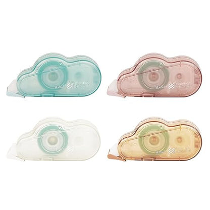 4 Pack Double Sided Tape Roller for Crafts,Adhesive Glue Runner for Scrapbooking,Journaling Home School Office Supplies,Scrapbook Tape,0.23IN x 39FT