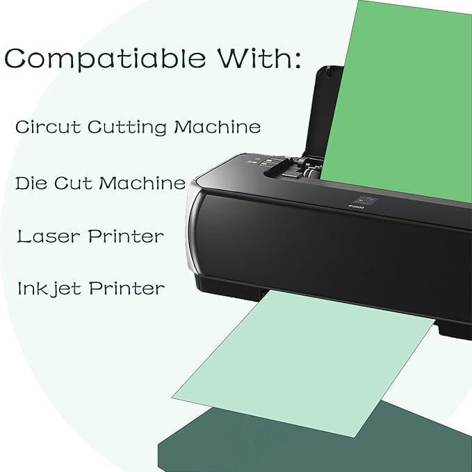 Greens Cardstock 8.5 x 11 Paper Cover Stock Stash Pack- Green Tones 4 Assorted Colored Scrapbook Paper 80lb - Double Sided Card Stock for Crafts, Embossing, Quilling, Cardmaking-32 Sheets