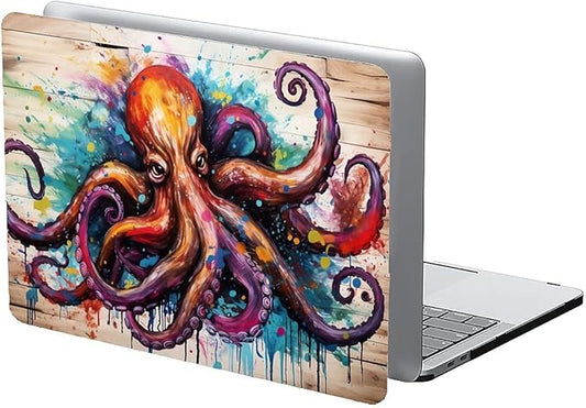 Compatible with MacBook Air 13.3 inch Case 2018-2020 Release A1932 A2179 A2337, Colourful Octopus Hard Plastic Shell Cover Case