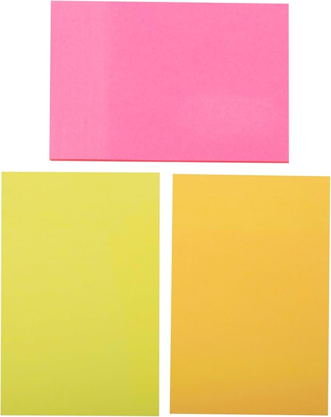 Desk Tech Sticky Notes, 3" x 2", 3 Pads, 50 Sheets/Pad - 3 Pastel Colors Self-Stick Note Pads Colorful Self Adhesive Memo for Office, School, Daily Life