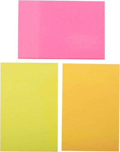 Desk Tech Sticky Notes, 3" x 2", 3 Pads, 50 Sheets/Pad - 3 Pastel Colors Self-Stick Note Pads Colorful Self Adhesive Memo for Office, School, Daily Life