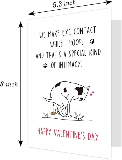 Ogeby Funny Valentines Day Card from Dog, Humor Valentines Day Gifts for Dog Lover, Cute Dog Valentines Gift ideas for Men Women