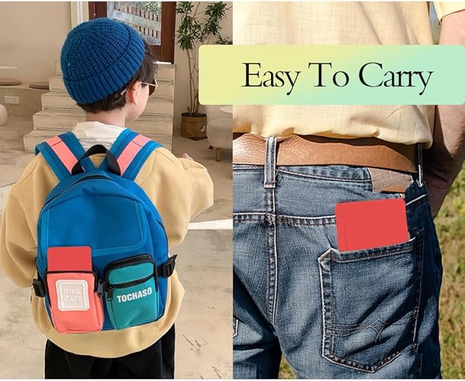 Desk Calculator, Desktop Small Calculator with Writing Notepad, Basic 4-Function Math Large Button Calculator, School Supplies for Kids, Middle/High School Students (Red)