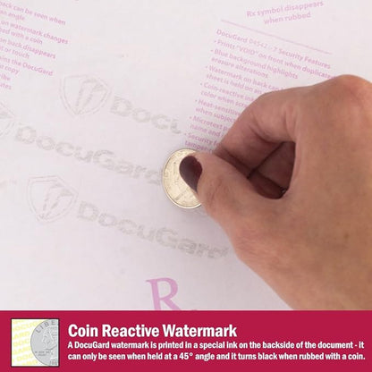 DocuGard Advanced Medical Security Paper for Printing Prescriptions and Preventing Fraud, CMS Approved, 7 Security Features, Laser and Inkjet Safe, Green, 8.5 x 11, 24 lb., 500 Sheets (04542)