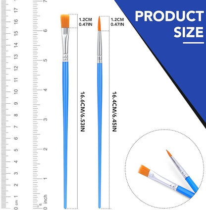 AROIC Paint Brushes Set,110 pcs Nylon Hair Brushes for Acrylic Oil Watercolor Artist Professional Painting Kits