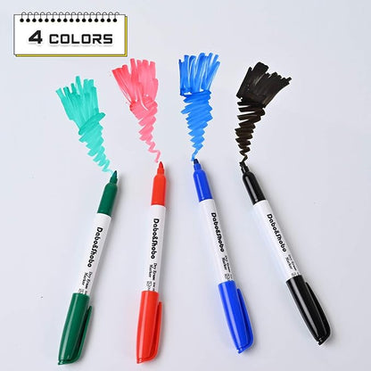Dabo&Shobo White Board Markers-72 Pcs 4 Color Fine Tip Whiteboard Markers，Perfect for Writing on Whiteboard Mirrors Glass for School Office Home…