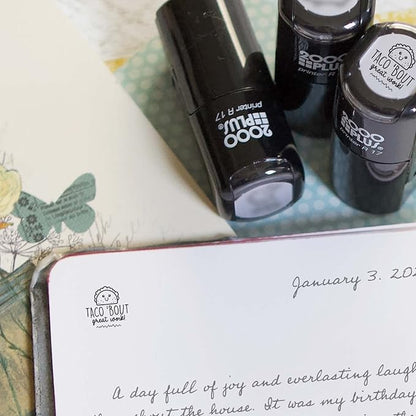 Taco Bout Great Work Stamp / 2000 Plus Self Inking Teacher Stamper / 9/16" Small Black Imprint Taco Pun Planner Worksheet School Homework Classroom Stamp