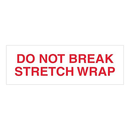 Aviditi Tape Logic 2 Inch x 110 Yard 2.2 Mil Red/White, Heavy Duty Packing Tape, "Do Not Break Stretch Wrap" 6 Pack, Perfect for Packing, Shipping, Moving, Home and Office