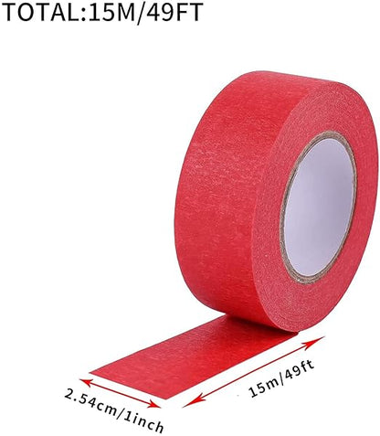 Feeke Colorful Masking Tape,Decorative Colored DIY Tape for Arts & Crafts, Labeling or Coding - Art Supplies for Kids - 12 Different Color Rolls, 1 Inch x 16 Yards, Small