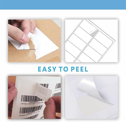 2"×4" Shipping Labels, JIQEZNL Premium 10 UP Address Labels, 1000 Mailing Labels for Envelopes for Laser/Ink Jet Printer, White Paper Printable Sticker Labels 10 Per Sheet 8.5"×11"