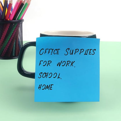 Sticky Notes 3x3 Self-Stick Notes Bright Colors Sticky Notes 8 Pads 80 Sheet/Pad (Blue)