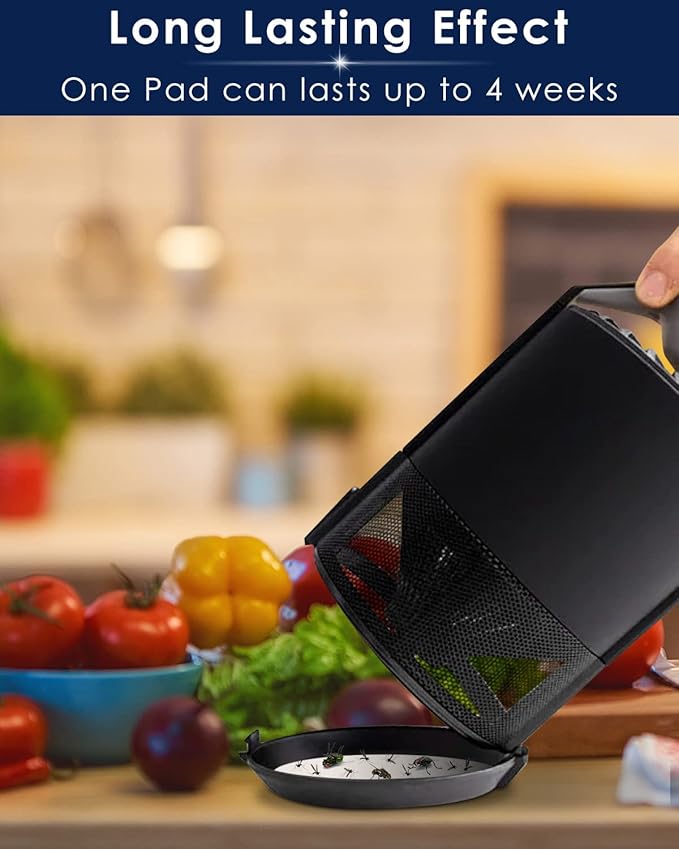 50Pack 4.3 Inches Replacement Glue Boards, Refillable Glue Boards Round Sticky Compatible for Katchy, Fenun, FVOAI, MOAHUNT Most Models Indoor Outdoor Lamp